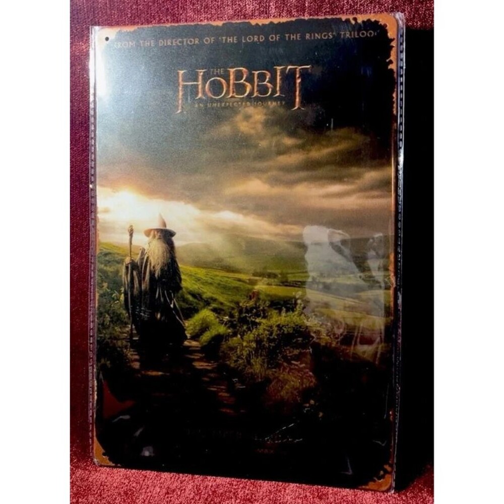 The Hobbit Metal Poster sign 12in by 8in